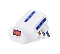 Spina tripla grande 16A Bipasso con interruttore Aigostar