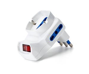 Spina tripla grande 16A Bipasso e Schuko con interruttore Aigostar