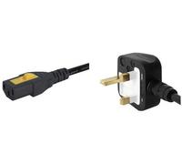Spina UK Con 13A Fusibile A Bloccaggio C13 Presa Cavi 250V AC 10A 2M Nero