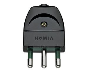 Spina Volante Vimar Supernova Sicury 2P+T 16A 250V Nero 00202