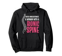 Spinal Fusion Woman Warrior Bionic Spine Felpa con Cappuccio