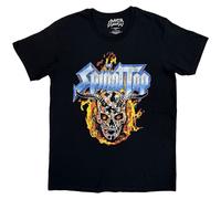 Spinal Tap Flame Skull autorizzato Uomo maglietta