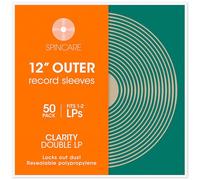 SPINCARE Clarity 50x Buste Esterne Richiudibili 33 Giri per Vinili Gatefold