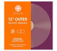 SPINCARE Crystal 25x Buste Esterne Trasparenti 33 Giri per Vinili Gatefold