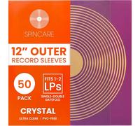 SPINCARE Crystal 50x Buste Esterne 33 Trasparenti Giri per Vinili Standard