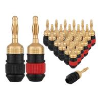 Spine a banana 2/4/8/24 pezzi Connettori for altoparlanti audio a banana placcati oro 24K for cavo for altoparlanti(8 Pieces)