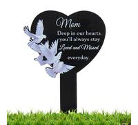 Spine commemorative - targhette commemorative per il cimitero, targhe nere impermeabili | Decorazione per tomba dei ricordi per mamma, papà, commemorazioni di famiglia, spina esterna, Siehe