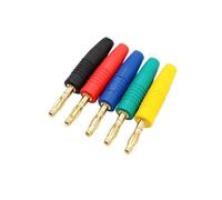 Spine da 4 mm da 4 mm Cavo for altoparlante musicale placcato oro Pin Filo Connettori Spina a banana Presa Rosso Nero Blu Verde Giallo(2pcs Red 2pcs Black)