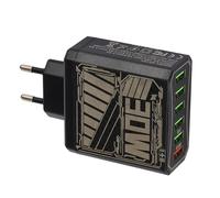 Spine da Parete | Prolunga Multipresa con Prese Multiple | Espansore di Prese USB con Ricarica Rapida QC3.0 a 6 Porte con Protezione da Sovraccarico per Telefono Tablet Viaggio e Uomini