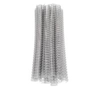 Spine di Rilegatura a Doppio Anello 100 Pacchetti, Filo di Legame 12,7 Mm con 34 Doppio Anello, 3: 1 Campo, capacità di 100 Fogli, per Studenti, Colleghi (SILVER)