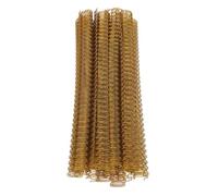 Spine di Rilegatura a Doppio Anello 100 Pacchetti, Filo di Legame 12,7 Mm con 34 Doppio Anello, 3: 1 Campo, capacità di 100 Fogli, per Studenti, Colleghi (GOLD)