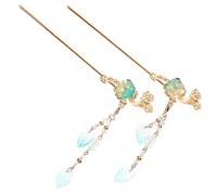 spine in metallo vintage, forchette per capelli cl 2 forcine for capelli tradizionali cinesi, accessorio for capelli in stile vintage, bacchette multifunzionali for donne(Green)
