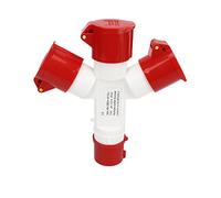 Spine Industriali Spina per Sito Industriale Impermeabile 1 Ingresso 3 Uscite 2P N E Prese Multiple Spina Industriale 380-415 V