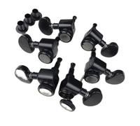 Spine per accordatura professionale per chitarra Chitarra elettrica Chitarra acustica folk Corde autobloccanti Paletta Avvolgitore a bottone Pirolo di accordatura Nero Angolo retto