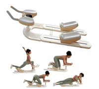 Spine Twist & Stretch Trainer, Macchina per Addominali, Altezza Regolabile Su 3 Livelli, Timer LED, Esercizi a Basso Impatto 92 Cm, Capacità 100 Kg, Per Tonificare Vita E Allungare Gambe