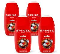 Spinel Soda, sciroppo con vitamine, senza zuccheri aggiunti, 4 x 65 ml, per un massimo di 40 l di bevanda pronta, set con 4 sciroppi (Cola)