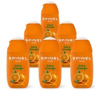 Spinel Soda, sciroppo con vitamine, senza zuccheri aggiunti, 6 x 65 ml, per un massimo di 60 l di bevanda pronta, set con 6 sciroppi (Arancia)