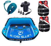 SPINERA Lets Go 3P Towable Tubo Funtube per 3 Persone Confezione Red