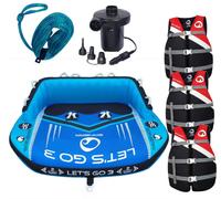 SPINERA Lets Go 3P Tubo Trainabile Funtube Per 3 Persone Package Red