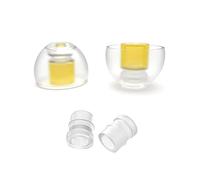 SpinFit CP100 Plus per IEM - Cuscinetti brevettati in silicone di grado medico, vestibilità sicura e comfort supremo, riducono le reazioni allergiche (2 paia) (per ugelli di diametro da 4,5 a 5 mm)