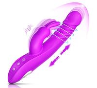 Spingendo coniglio vibratore clitorale rotante, pulsante G spot dildo per le donne con 3 potenti velocità di spinta 11 modalità di vibrazione, vagina capezzoli stimolatore, adulti sex toy