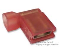 Spingere Terminale da Crimpare,Femminile 90 Gradi,6.35mm x 0.8mm,Rosso,x100 -