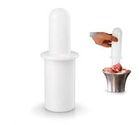 Spingi-Carne Manuale per Tritacarne, Accessorio Insaccatrice in Plastica Bianca - Utensile per Carne Trita, Macina Carne, Tritatutto Manuale, Uso Domestico e Commerciale