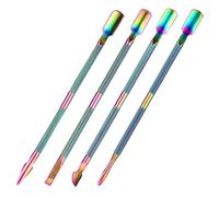 Spingi cuticole in metallo per rimuovere e tagliare cuticole a doppio lato raschietto spintore Manicure Cleaner Cuticole Trimmer per unghie e piedi