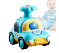 Spingi l'auto superiore, spingi l'auto giocattolo,Press and Go Auto per bambini | Piccola macchina Press Go dal design cartoon con fischietto per bambini, piccola macchina a spinta per bambine e bambi