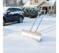 Spingineve a Ruote Multiuso Pala da Neve con Ruote Portatile per Magazzino