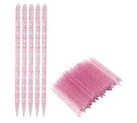 Spingipelle, Bastoncini Spingicuticole in Legno Bastoncini Arancioni per Unghie Bastoncini Doppio per Pedicure e Manicure per Cuticole 100 Pezzi Spingipelle per Unghie Strumento