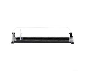 Spingitoio di plastica della bevanda dell'ABS 38cm per lo stoccaggio del | Spinta a molla, rivolta frontale automatica, adatta per lattine standard, lunghezza 38 cm, finitura ABS nera