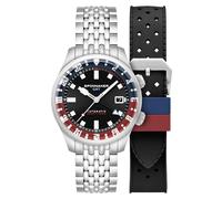 Spinnaker Bradner GMT SP-5121 - Orologio automatico da uomo, 42 mm, con cinturino in acciaio inox massiccio, Notte parigina, Bradner Gmt Automatico