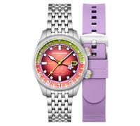 Spinnaker Bradner GMT SP-5162 - Orologio automatico da uomo, 42 mm, Spongebob Squarepants Bubbly Grins, edizione limitata, con cinturino in acciaio inox massiccio, Patrick Rosa