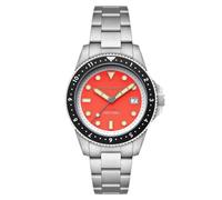 Spinnaker Croft Pioneer SP-5136 - Orologio automatico da uomo, 42 mm, con cinturino in acciaio inox massiccio, Arancia Siena, Bracciale