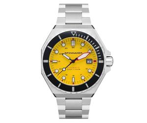Spinnaker Dumas Orologio da uomo 44 mm automatico a 3 lancette con cinturino in acciaio inossidabile massiccio SP-5081