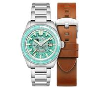 Spinnaker Fleuss SP-5118 - Orologio automatico da uomo, 43 mm, edizione Severn con cinturino in acciaio inox massiccio, Blu tropicale, Bracciale