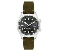 Spinnaker Mens 42mm Bradner Automatic Olive 3 Hands Watch with Genuine Leather Strap SP-5062-02