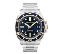Spinnaker Mens 42mm Hull Diver Automatic Patriot Blue 3 Hands Watch with Stainless Steel Bracelet SP-5088-55