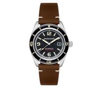 Spinnaker Mens 43mm Fleuss Automatic Lumber Black Watch with Genuine Leather Strap SP-5055-01