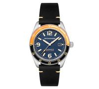 Spinnaker Mens 43mm Fleuss Automatic Sunset Orange Watch with Genuine Leather Strap SP-5055-0D