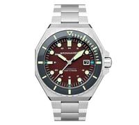 Spinnaker Mens 44mm Dumas Automatic Bordeaux 3 Hands Watch with Solid Stainless Steel Bracelet SP-5081-AA