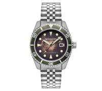 Spinnaker Mens 44mm Wreck Automatic Rust Brown 3 Hands Watch with Stainless Steel Bracelet SP-5089-22