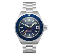 Spinnaker Mens 45mm Piccard Automatic Dark Cerulean Watch with Stainless Steel Bracelet SP-5098-22