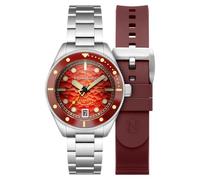 Spinnaker Orologio automatico da uomo Challenger da 42 mm con bracciale in acciaio inossidabile massiccio SP-5159, Rosso fuoco