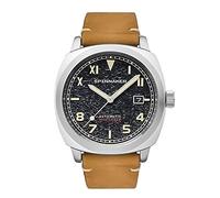 Spinnaker Orologio Automatico da Uomo Hull California - Cassa in Acciaio Inossidabile 316L da 42 mm, Movimento Giapponese, Cinturino in Vera Pelle, Resistenza all'Acqua 10 ATM, Nero - SP-5071-01