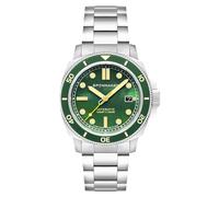 Spinnaker Orologio da uomo 42 mm Hull Pearl Diver Automatic Limited Edition con cinturino in acciaio inossidabile massiccio SP-5106, Perla smeraldo, Scafo Pearl Diver Automatic Edizione Limitata