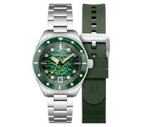 Spinnaker Orologio da uomo automatico Junior Piccard da 42 mm con cinturino in acciaio inox massiccio SP-5159, Verde mare, Junior Piccard Automatico