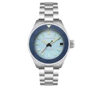 Spinnaker Orologio da uomo automatico Piccard da 45 mm con cinturino in acciaio inossidabile massiccio SP-5098, Blu ghiaccio., Fascia da braccio