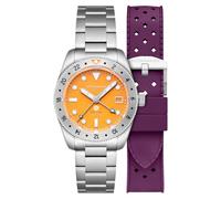 Spinnaker - Orologio GMT da uomo, 39 mm, Croft 39, automatico, edizione limitata, con bracciale in acciaio inossidabile massiccio, modello SP-5157, Bracciale